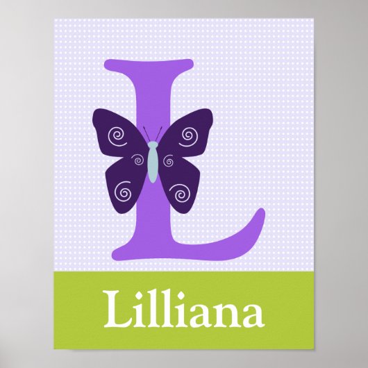 Schöne Schmetterlingbriefe Ursprüngliche Kunst dru Poster (Vorne)