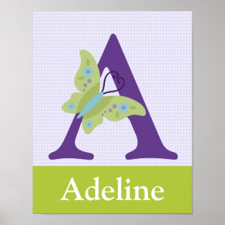 Schöne Schmetterlingbriefe Ursprüngliche Kunst dru Poster