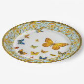Schöne Schmetterlinge Barockstil China Pappteller (Schrägansicht)