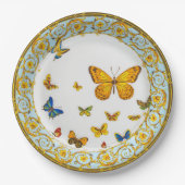Schöne Schmetterlinge Barockstil China Pappteller (Vorderseite)