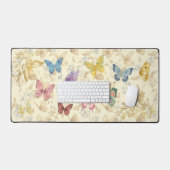 Schöne Schmetterlinge Blumen Schreibtischunterlage (Tastatur & Maus)