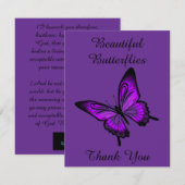 Schöne Schmetterlinge Danke Karte (Vorne/Hinten)
