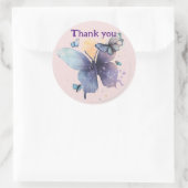 schöne Schmetterlinge, die, k you kleckers Runder Aufkleber (Tasche)