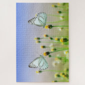 Schöne Schmetterlinge Frühling Wiese Blume Natur Puzzle (Vertikal)