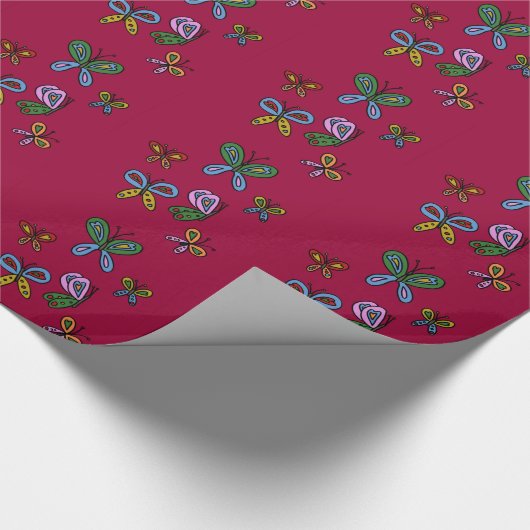 schöne Schmetterlinge Geschenkpapier (Ecke)