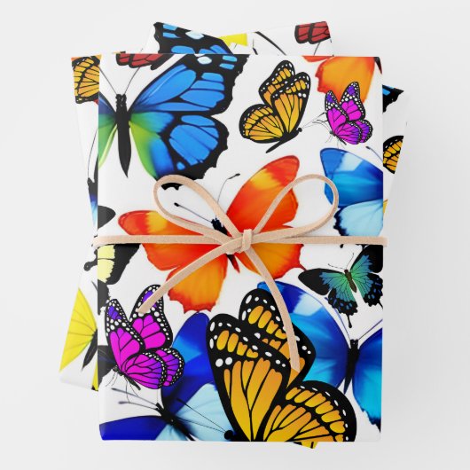 Schöne Schmetterlinge Geschenkpapier Set (Beispiel)