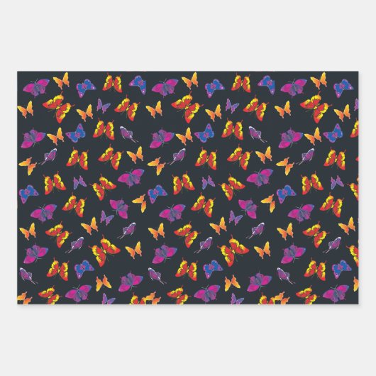 Schöne Schmetterlinge Geschenkpapier Set (Vorderseite)