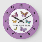 Schöne Schmetterlinge - Große Wanduhr (Vorderseite)