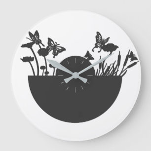 Schöne Schmetterlinge Große Wanduhr