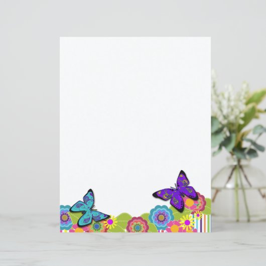 Schöne Schmetterlinge! | Helle Blume Schreibtisch (Stehend Vorderseite)