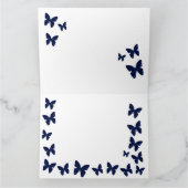 Schöne Schmetterlinge in blau Karte (Innenseite)