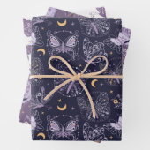 Schöne Schmetterlinge in Lila Geschenkpapier Set (Beispiel)