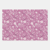 Schöne Schmetterlinge in Rosa und Lila Geschenkpapier Set (Vorderseite 3)