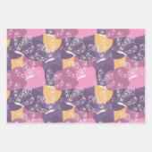 Schöne Schmetterlinge in Rosa und Lila Geschenkpapier Set (Vorderseite 2)