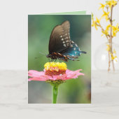 Schöne Schmetterlinge Karte (Gelbe Blume)