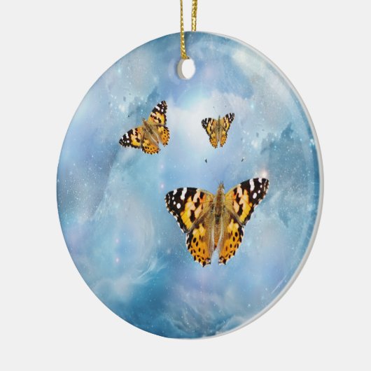 Schöne Schmetterlinge Keramikornament (Links)