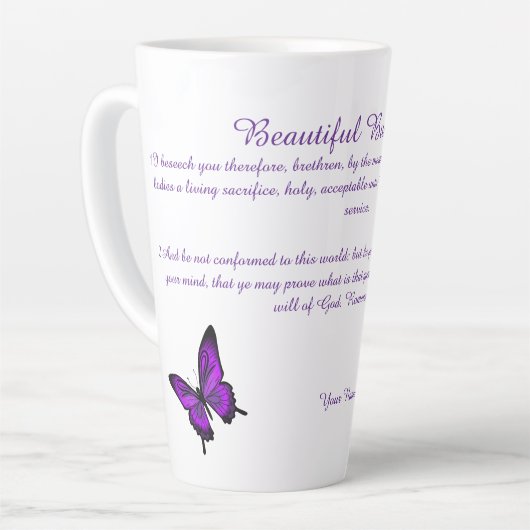 Schöne Schmetterlinge Latte Tasse (Linke Ecke)