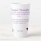 Schöne Schmetterlinge Latte Tasse (Vorderseite)