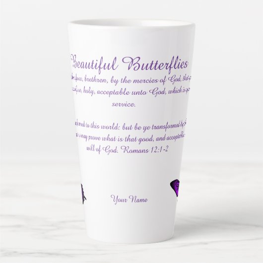 Schöne Schmetterlinge Latte Tasse (Vorderseite)
