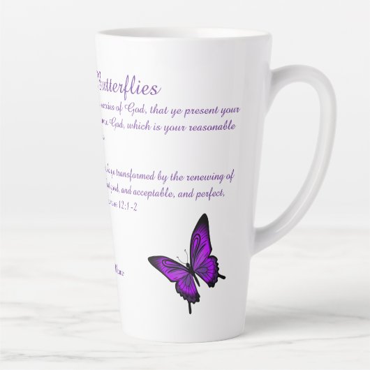 Schöne Schmetterlinge Latte Tasse (Rechts)