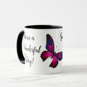 Schöne Schmetterlinge lebhafte Farben gestalten Ih Tasse (Vorderseite Links)