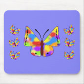 Schöne Schmetterlinge mit Regenbogenflügeln Mousepad (Vorne)