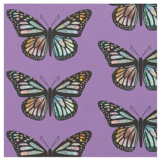 Schöne Schmetterlinge Muster Monarch Wasserfarbe Stoff (Nahaufnahme)