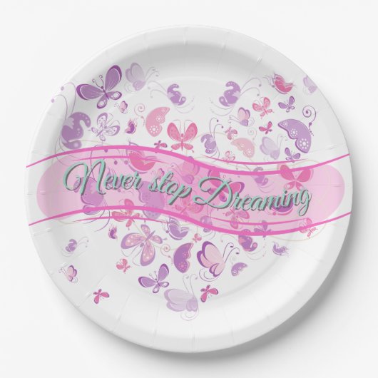 Schöne Schmetterlinge Pappteller (Vorderseite)