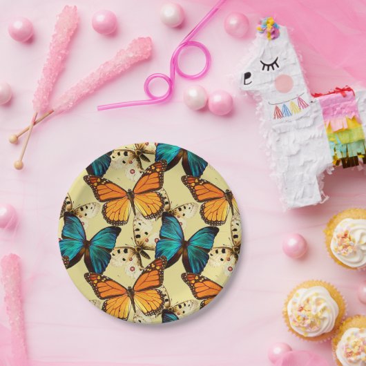 Schöne Schmetterlinge Pappteller (Party)