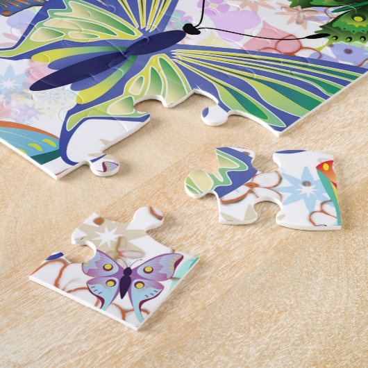 Schöne Schmetterlinge Puzzle (Seite)