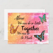 Schöne Schmetterlinge Rosa Orange Motivierend Postkarte (Vorne/Hinten)