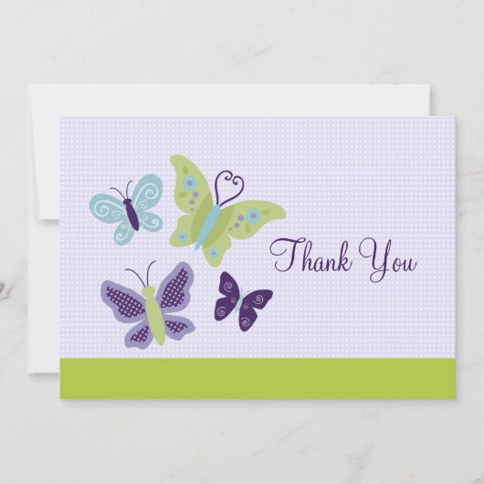 Schöne Schmetterlinge/Schmetterling Danke Karte (Vorderseite)