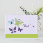 Schöne Schmetterlinge/Schmetterling Danke Karte (Stehend Vorderseite)