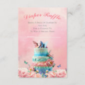 Schöne Schmetterlinge Twins Baby Diaper Raffle Begleitkarte (Vorderseite)