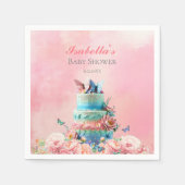 Schöne Schmetterlinge Twins Baby Dusche Serviette (Vorderseite)