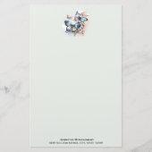 Schöne Schmetterlinge und Blume Briefpapier (Vorderseite)