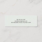 Schöne Schmetterlinge und Blume Mini Visitenkarte (Rückseite)