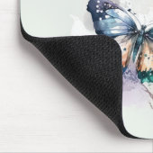 Schöne Schmetterlinge und Blume Mousepad (Ecke)