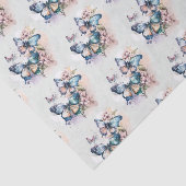 Schöne Schmetterlinge und Blume Muster Seidenpapier (Ausschnitt)