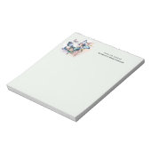 Schöne Schmetterlinge und Blume Notizblock (Rotiert)