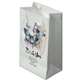 Schöne Schmetterlinge und Blume Party Vielen Dank Kleine Geschenktüte (Vorderseite Schrägansicht)