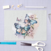 Schöne Schmetterlinge und Blume Seidenpapier (Handwerk)