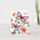 Schöne Schmetterlinge und Blume Vielen Dank Karte (Vorderseite)
