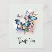 Schöne Schmetterlinge und Blume Vielen Dank Postkarte (Vorderseite)