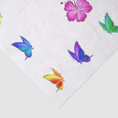 Schöne Schmetterlinge und Hibiskus Blume Seidenpapier (Ausschnitt)