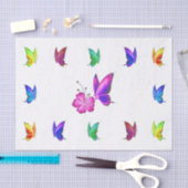 Schöne Schmetterlinge und Hibiskus Blume Seidenpapier (Handwerk)