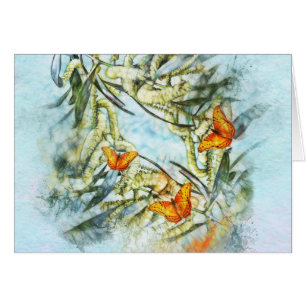 schöne Schmetterlinge und waagerechte Schlachtkart