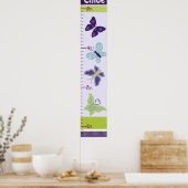 Schöne Schmetterlinge Wachstumsdiagramm Behalten b Poster (Küche)