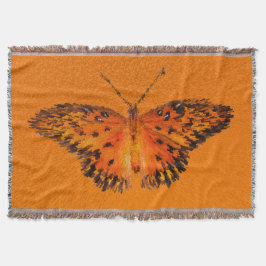 Schöne Schmetterlingflügel auf orangefarbenem Hint Decke