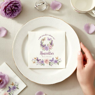 Schöne Schmetterlings-Blumen-Baby-Party-Papier-Ser Serviette